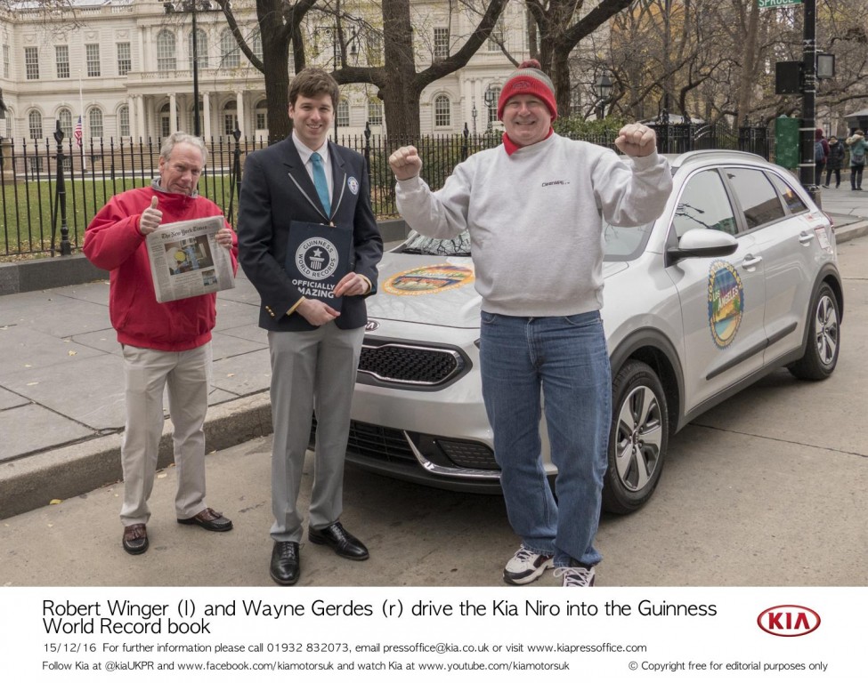 KIA NIRO SETS GUINNESS WORLD RECORDS™ TITLE FOR LOWEST FUEL CONSUMPTION BY A HYBRID VEHICLE