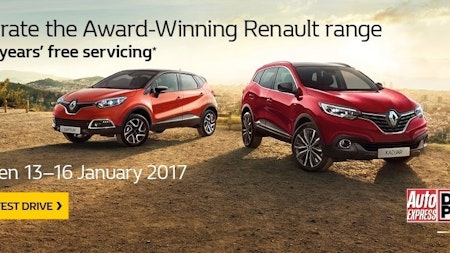 RENAULT OFFERS A COMPLIMENTARY THREE-YEAR SERVICE PLAN WITH SELECTED NEW MODELS PURCHASED THIS WEEKEND