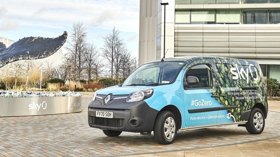 RENAULT KANGOO Z.E. ENABLES SKY TO TUNE INTO THE BENEFITS OF 100 PER CENT ELECTRIC COMMERCIAL VEHICLES