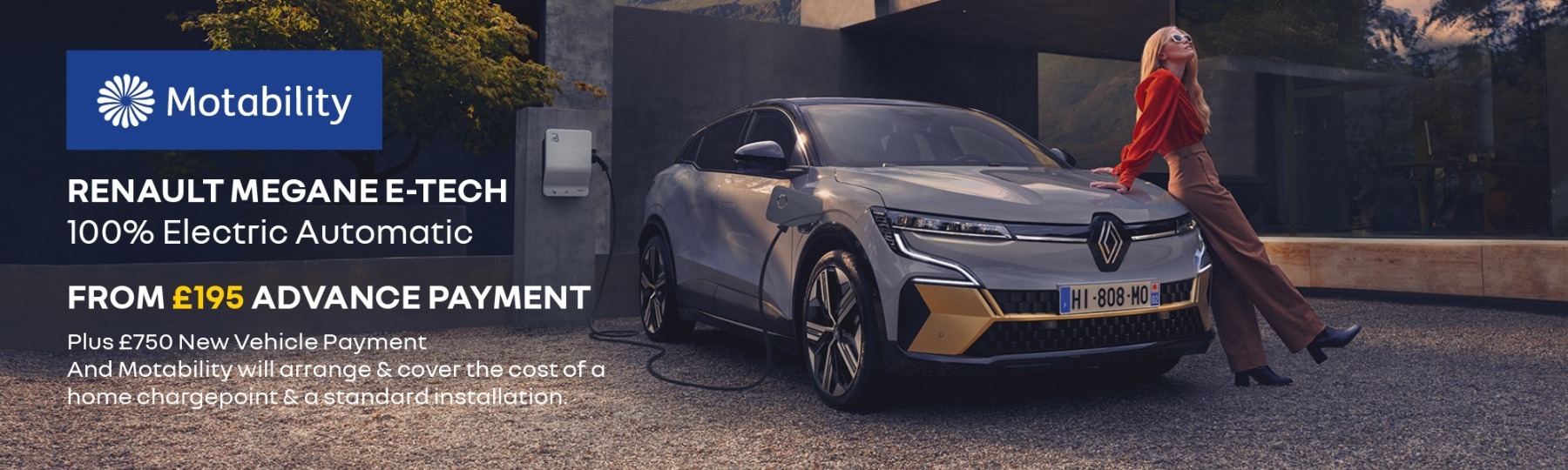 Renault Megane E-Tech 100% electric Motability Offer